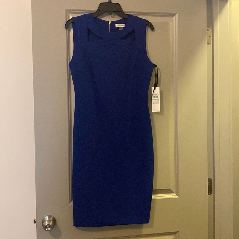 Blue Calvin Klein dress